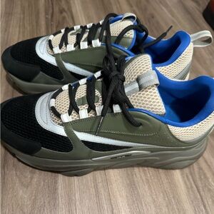 Dior B22 Black, Green, and Blue Sneakers